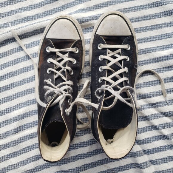 Converse Chuck Taylor All Star Hi Top Platform Sneakers Shoes Women's 8 Black - Picture 8 of 9